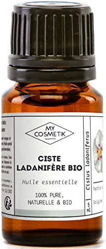 MY COSMETIK - Ätherisches Cistus-Ladanifer-Öl - Aus biologischem Anbau - HEBBD/HECT-chemotypisiert - 100% rein und natürlich - ECOCERT-zertifiziert - 2 ml
