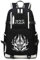 WANHONGYUE Monster Hunter Spiel Leuchtend Backpack Schüler Schultasche Laptop Rucksäcke Freizeittasche Daypack Schwarz-6