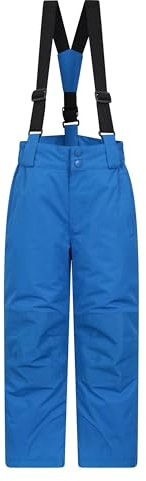 Mountain Warehouse Raptor Kids Snow Pants - Snowproof Boys Ski Trousers, Detachable Braces Bottoms - Ideal for Winter Skiing Holidays & Snowboarding Cobalt Kids Size 3-4 Years