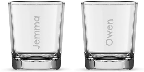 your surprise Verre à shot avec prénom ou message - Verre à shot personnalisé 5CL (2 Pièces)