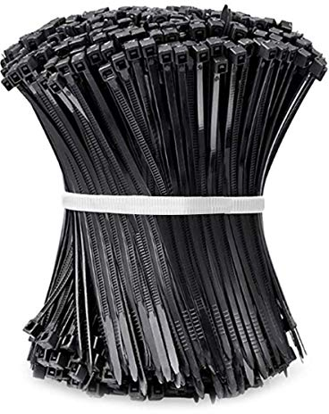Vockvic 1000 Pack Fascette Fermacavi Nere, Fascette Zip in Nylon Autobloccanti Impieghi Pesanti da 100 mm x 3 mm Avvolge le Cravatte in Plastica per Garage e Officina di Casa
