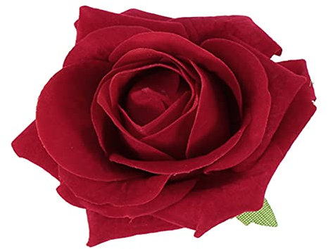 Red Rose Hair Clip Flower Hair Pin Fascinator Artificial Flower Brooch Hairpins Large Rose Red Hair Barrette for Women Girls