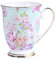 AWHOME Royal Bone China Coffee Mug Assorted Colors Tea Cup 11 oz (1, Green)