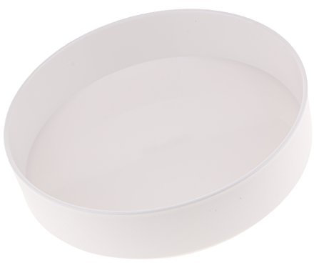 HomeDecTime Blumentopf Kunststoff Blumenvase Dekovase Behälter Tray Schale für Ikebana Blumenarrangieren - Weiß 28cm