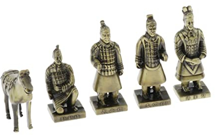 Hellery Chinesischer Krieger Steinfigur Krieger Armee Statue für und Garten, Gartenfigur, Gartendekoration, wie Beschreibung, S-1