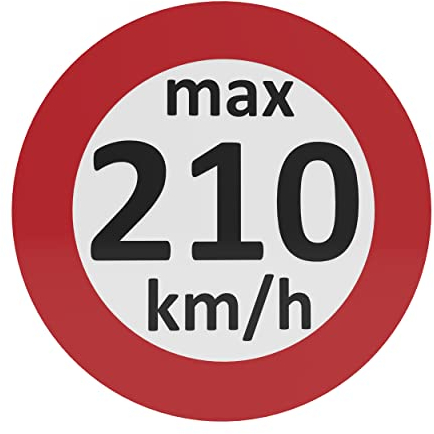 AUPROTEC Geschwindigkeitsaufkleber Winterreifen Aufkleber 160-240 km/h Auswahl: (25 Stück, 210 km/h)