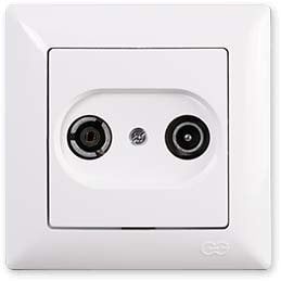 Visage Steckdose für TV-Sat Anschlüsse Reinweiss - Qualitätsprodukt von Günsan