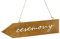 Ceremony Deko Holzschild Pfeil 36x7,5cm Holz Wegweiser hängend Hochzeit Hängedeko