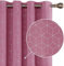 Deconovo Vorhänge Lichtundurchlässig Kälteschutz warm Blickdichter Vorhänge mit Ösen Verdunkelungsvorhänge mit Muster, 260x140 cm(HöhexBreite), Rosa, 2er Set