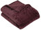 ZOLLNER Kuscheldecke in 220x240 cm - super Flauschige und warme Sofadecke - waschbar bis 60°C - atmungsaktive Mikrofaser in Bordeaux - Hotelqualität - Oeko Tex® Zertifiziert