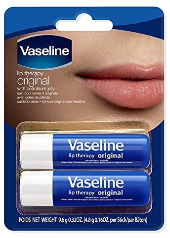 Vaseline Lip Therapy Original, bálsamo labial nutritivo, barra de labios con vitamina E y gel Vaseline, envase doble (Original (2 piezas))
