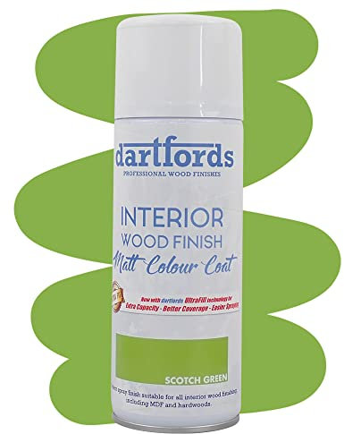 dartfords RF6157 Interior Furniture and Craft Matt Spray Paint - 400ml Aerosol, Scotch Green