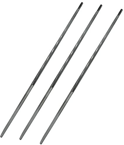 AERZETIX - Juego de 3 - Lima redonda para afilar cadenas de motosierras 3/8 - ∅4mm - longitud 250mm - herramienta de afilar gubias/afilador - C49982