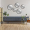 Espejo Redondo de Pared Fabricado en España - Moldura 2.5 cm -Acabado Artesanal -Espejo Decorativo Ideal para Salón, Recibidor, Vestidor, Dormitorio y Baño. (Plata Envejecida, 5 unid. 25-30-35-40-45)