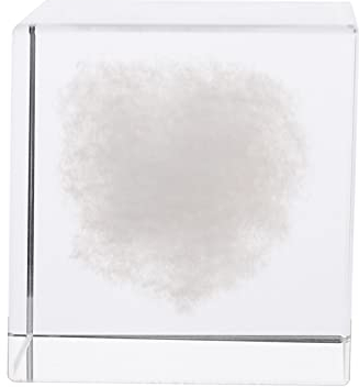 HOMSFOU Briefbeschwerer aus Glas, 3D-Herzform, Glaswolken-Würfel, Valentinstags-Kristallkugel für Zuhause, Valentinstag, Dekoration, Ornamente, Geschenk