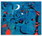 Joan Miro Poster und Drucke-Abstrakte Joan Miro Leinwandbilder-Berühmte Joan Miro Gemälde druck auf Leinwand Kunstdruck-Wandkunst Bilder Malerei(Figur in der Nacht geführt)80x96cm(32x38in)rahmenlos