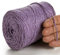 MeriWoolArt® Metallische Makramee Garn 2mm x 225m Farbig für Schnur Schmuckherstellung, Makramee Accessoires Schmuck - Boho Makramee Seil Garn - Glanz Lurex Recyceltes Baumwollgarn (Lurex Lavender)