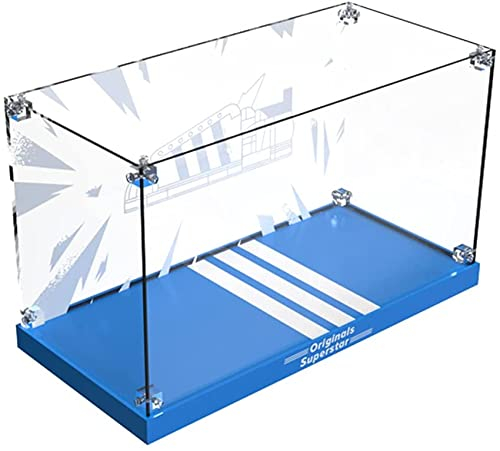 TopBrixx Vitrine für Adidas Originals Superstar 10282, 3MM Acryl Schaukasten (Lego Modell Nicht Enthalten)