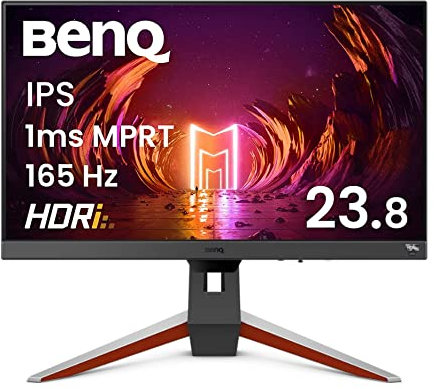 BenQ Mobiuz EX240 24 Inch 1080P FHD IPS 165Hz Gaming Computer Monitor with Gaming Color Optimizer, Freesync Premium, Built-in Speakers, Height Adjustable, 99% sRGB and Brightness Intelligence Plus