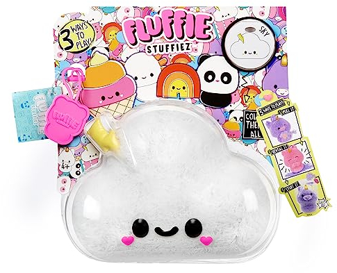 Fluffie Stuffiez Kleine Sammelplüschfigur - Wolke - Überraschung beim Auspacken mit ASMR Fidget DIY Fellabziehen, Ultrasofter Flaum - für Kinder ab 4 Jahren