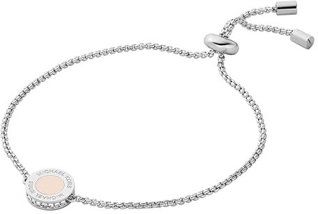 Michael Kors Damen Armband Schieber Edelstahl Rosegold, Einheitsgröße, Messing, Zirkonia