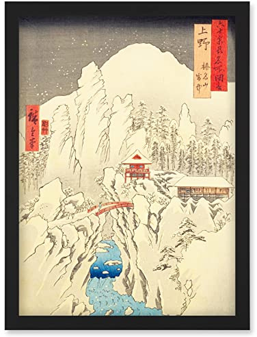Artery8 Mount Haruna Under Snow Kozuke Province Utagawa Hiroshige Japanese Woodblock Artwork Framed Wall Art Print A4