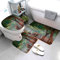 QALEYA Badematten Set 3D Elefant 3-teiliges Absorbierend Flanell Badezimmerteppich-Set 50x80cm, Sonnenuntergang Tiere Wald Badteppich Schnell Trocknend Weich Badvorleger mit WC Deckelbezug
