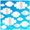 16 Stück hängende Wolken für Decke, 3D-Wolkendekorationen, künstliche Filz-Wolkenornamente, Wanddekoration, Wolken für Babyparty, Party, Kinderzimmer, Klassenzimmer, Kunst, Hochzeit (4 Größen)