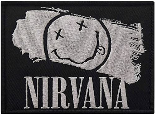Men's Nirvana Smiley Paint Woven Patch