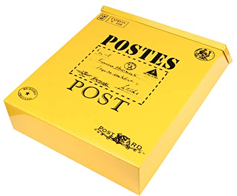 ORFOFE 1 Stück Karton Retro Blechbriefkasten Post Retro Briefkasten Retro-briefkasten Mit Zaun Briefhalter Zur Wandmontage Umschläge Briefkästen Zubehör Eisenblech An Der Wand Montiert