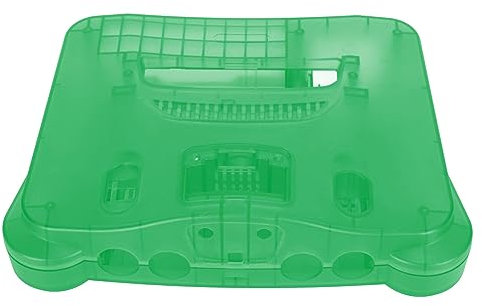 Tragetasche für N64 Retro-Videospielkonsole, Durchscheinend, Retro-Videospiel-Gehäuse, Ersatz-Schutzhülle, Wasserdicht, Staubdicht, Verdickt (Durchscheinendes Cyan)