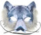 Toyvian 3D Wolf Maske Halloween Wolfsmaske Halbes Gesicht Wolfskopfmaske Realistische Gruselige 3D Tierkopfmasken für Kinder Erwachsene Karnevalsparty Kostüm Maskerade Silber