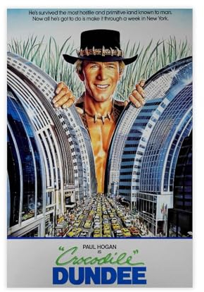 Crocodile Dundee – Filmshow-Poster, Leinwand-Poster, Wandkunst, Dekordruck, Bild, Gemälde für Wohnzimmer, Schlafzimmer, Dekoration, ungerahmt, 20 x 30 cm