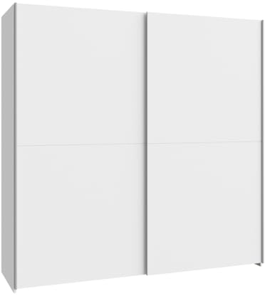 DEINE TANTE EMMA SHMS42231-120 Schiebetürenschrank Schach&MATT Kleiderschrank mit Schwebetüren Weiß ca. 191 x 191 x 62 cm