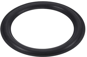 sourcing map Rubber Speaker Foam Edge Surround Rings 8 Inch 143mm x 205mm Perforated Subwoofer Rings Replacement Parts for Speaker Repair or DIY Black