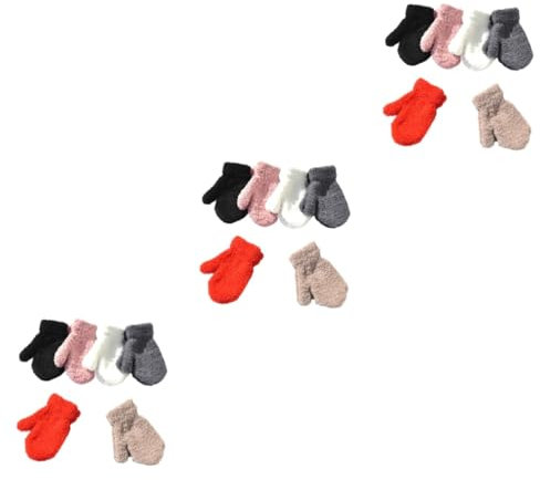 VALICLUD 18 Paare Fäustlinge für Kinder handschuhe warm halten gestrickte Tasche