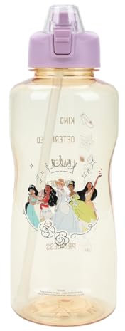 Disney Princess Bouteille d'eau 2 litres avec citations motivantes