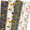 Cuitpan Baufahrzeug Geburtstag Geschenkpapier für Kinder Erwachsene - Geschenkpapier mit Bulldozern, Baggern, Kränen mit Happy Birthday Text Designs - 50,8 x 73,7 cm, 8 gefaltete Blätter, recycelt