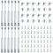 12 Stück Hydraulic Gasdruckfeder, 100 Nm/10 kg Gasdruckdämpfer, Kompressionsfeder Beschläge, Gasfeder Soft Close Scharniere