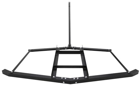 GarveeLife 66” Wide Drag Harrow, Steel Driveway Drag with Pin Hitch, Tow Behind Landscape Leveling Rake 50lbs Max Heavy-Duty Lawn Leveling Tools for Tractor, Truck, Mower, ATV, Utv