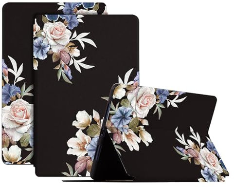 DayQiQiPu Case for Huawei MediaPad M2 10 Inch M2-A01W/M2-A01L PU Leather Flowers Blossom Seriess Pattern Ultra-Thin Tablet Flip Case with Auto Wake/Sleep Protective Cover-02