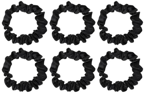 6 Stück Haargummis Kleine Scrunchies Haarschmuck Weich Haargummis Haare Ringe Damen Elastische Haargummi Haarbänder Damen Satin Pferdeschwanz Halter Pferdeschwanz Mädchen Für Ohne Haarschäden