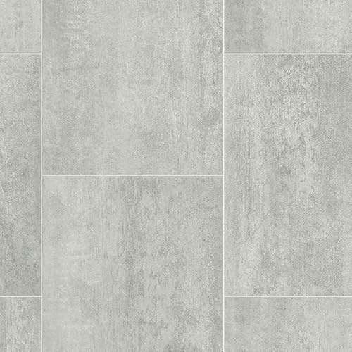 VINYL FLOORING UK Grey Modern Wood Effect Anti-Slip Vinyl Flooring For Kitchen, Bathroom, Dining Room & Living Room, 2.0mm Thick Vinyl Sheet, 7 Years Warranty-2 X 2 mt