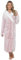 Ladies Shimmer Fleece Sherpa Hood Robe LN1240 Rose/Pink 16-18