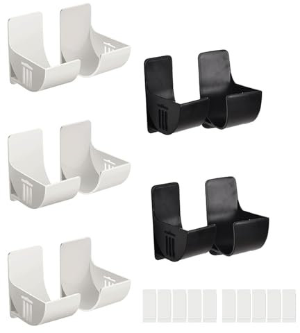 Smloplom Pack of 10 Kitchen Cupboard Door Organiser, Lightweight Bin Bag Holder, Storage Box Kitchen for Baking Paper, Foils and Rubbish Bags, White + Black