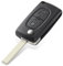 MultiAccesorios Carcasa para Llave de Coche con 2 Botones Compatible con Citroën y Peugeot – Modelos 206, 107, 207, 307, 407, C2, C3, C4, C5, C6 – Repuesto Negro con Zócalo para Pila