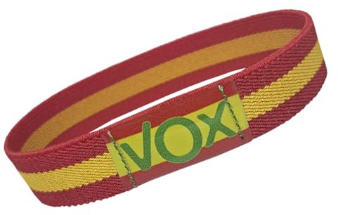 Tiendas LGP - Pulsera elástica, Bandera de España con diseño del emblema de VOX