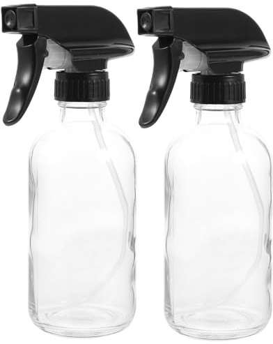 VALICLUD 2 pièces Bouteille Verre à Pulvérisation Manuelle Grand Volume Transparent Pulvérisateur Pression pour Maison Jardin et Salon Lot