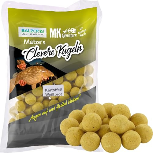 Balzer Matze Koch Boilies Clevere Kugeln - Karpfen-Köder, Futterboilies zum Anfüttern von Karpfen, 1kg