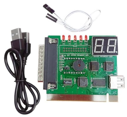 Kueohse 2 Digit Bit PC Computer Motherboard Diagnostic Card USB PCI LCD Error Code Display Tester Analyzer Post Card PCB